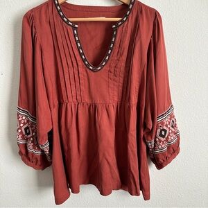 Marine Layer Tocaloma Boho Blouse Size XL